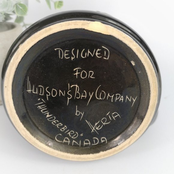 VTG  Thunderbird Mug BC Ceramics Herta First Nations relief Design Hudson Bay - Picture 3 of 6